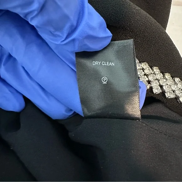 Lovers and Friends x Rachel Cosette Rhinestone Trimmed Black Crop Top Size S - Picture 10 of 12